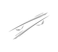 Lote de 6 Pegatinas for Coche, diseño Deportivo, de Vinilo, con Rayas, for Furgonetas y autocaravanas.(Black Gray,L2H1)