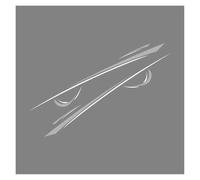 Lote de 6 Pegatinas for Coche, diseño Deportivo, de Vinilo, con Rayas, for Furgonetas y autocaravanas.(White Gray,L4H2)