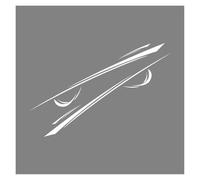 Lote de 6 Pegatinas for Coche, diseño Deportivo, de Vinilo, con Rayas, for Furgonetas y autocaravanas.(White,L3H2)