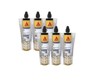 Lote de 6 resinas de sellado químico rápido SIKA Anchorfix-1 Plus - tono piedra - 300ml