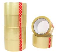 Lote de 6 rollos de cinta adhesiva adhesiva transparente, 50 mm x 66 mm (6)
