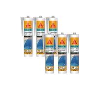 Lote de 6 selladores de silicona SIKA Sikaseal - 163 Piscine & Bassin - Transparente - 300ml