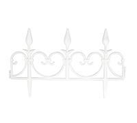 Lote de 8 Bordillos de jardín de plástico Flexible - Longitud Lineal de 4,08 m - Bordillos para Valla, Macizo, césped, Suelo, jardineras - 50 CM x 30 cm - Blanco