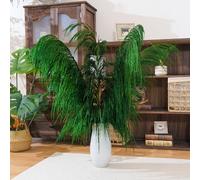 Lote de 8 Hierbas de Pampa Verdes Secas - 80 cm - Decoración Natural para Salón - Plantas Secas Aromáticas - Estilo Bohemio Elegante - Para Interiores del Hogar - Decoración Mural Elegante