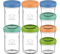 Lote de 8 latas para guardar comida de bebé - A prueba de fugas - Aptas para microondas - Recipiente para guardar comida de bebé - Tarros de bola (Kea)