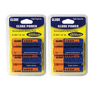 Lote de 8 pilas AA LR06 1,2 V NI-MH recargable batería linda 4800 mAh | Sustitución de las pilas AA de 1,5 V | AA LR06 LR6 R06 R6 H06 H6 2 A | Juguete remoto lámpara de coche ETC... (AA 4800 mAh)