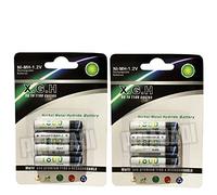 Lote de 8 pilas AAA LR03 1,2 V NI-MH recargable batería linda 1800 mAh | Sustitución de las pilas AAA de 1,5 V | AAA LR03 LR3 R03 R3 H03 H3 3 3 A | Juguete remoto lámpara ETC (AAA 1800 mAh)