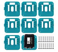 Lote de 8 soportes de batería para batería Makita 14.4-18V, soporte de batería Makita, soporte de máquina/portaherramientas para BL1860 BL1850 BL1840 BL1830 (con 16 tornillos, sin batería)