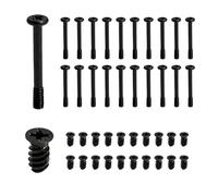 Lote de 80 Tornillos para Ventilador y Caja de PC-M5 x 10 mm y 6-32 x 30 mm en Acero al Carbono,Tornillos Autorroscantes para Radiador, Refrigeración Líquida y Montaje de Ventiladores de Ordenador