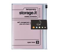 Lote de Agenda A5 de una semana en 2 páginas verticales de 16 meses desde septiembre de 2025 a diciembre de 2026 + índice Blumie (Storage.It Pink)