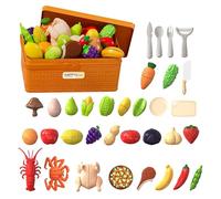 Lote de alimentación infantil - Desarrolla la motricidad fina con un estuche - Alimentos ficticios para juego de corte | para niños niñas de edad preescolar casa de viaje