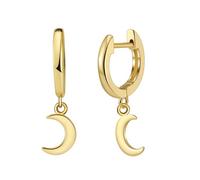 Lote de aretes colgantes, aretes de plata de ley, estilo vintage, pulidos, con luna, adecuados para bodas, aniversarios y vacaciones, Plata de ley 925, No es una piedra preciosa
