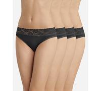 Lote de braguitas midi Coton Stretch 3+1 gratis Mujer Talla 48/50. Color Negro