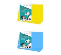 Lote de Cartulina A4 m-office (100h Amarillo Fuerte + 100h Azul Turquesa) - Hojas de Colores 180g para Manualidades, Imprimir Documentos, Escuela, Artesanía y Proyectos Creativos