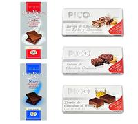 Lote de chocolates sin azúcar, degustación de diferentes marcas Picó y Antiu Xixona. [5 Variedades]