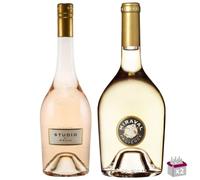 Lote de descubrimiento Miraval 2x75Cl- 1 Studio by Miraval 2021 Rosé 75Cl 12.5% & 1 Côtes de Provence Blanco 2021 75Cl 13%