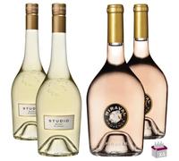 Lote de descubrimiento Miraval 4x75Cl- 2 Studio Miraval 2021 Blanco 75Cl 13% & 2 Côtes de Provence Rosé 2021 75Cl 13%