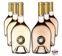 Lote de descubrimiento Miraval 6x75Cl - 3 Côtes de Provence Rosé 2021 75Cl 13% y 3 Côtes de Provence Blanco 2021 75Cl 13%