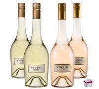 Lote de descubrimiento Studio Miraval 4x75Cl - 2 Estudio de Miraval 2021 Rosé 75Cl 12.5% & 2 Studio by Miraval 2021 Blanco 75Cl 13%