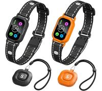 Lote de Dos Collares 2 en 1 Antiladridos y Adiestramiento para Perros con Mando a Distancia - Automático y Manual - Sin Descarga Eléctrica - Modo Pitido y Vibración Progresiva (Negro y Naranja)