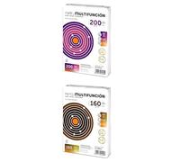 Lote de Folios A4 m-office: 50 Hojas de 200g + 50 Hojas de 160g - Papel Grueso Multiusos para Impresoras Láser, Inyección, Fotocopiadoras y Material Escolar - Ideal para Oficina y Manualidades