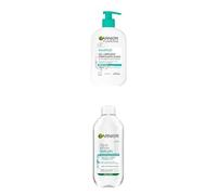 Lote de Garnier PureActive Salicylic Gel Purificante Suave con Niacinamida, 250ml + Garnier Agua Micelar Salicylic Limpia Y Desmaquilla para Piel Grasa, 400ml