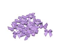 Lote de lazos, satén, 2,5 x 3 cm, para decoración de boda, bautismo, comunión, entre otros, 20 unidades, monocolor, tela, flieder 462