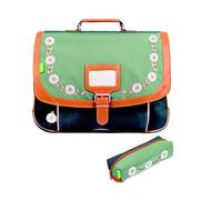 Lote de mochila de 38 cm + estuche rectangular surtido + marca de madera gato Blumie, Agathe, 38 cm