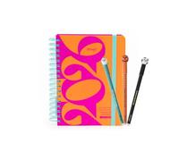 Lote de Mr. Wonderful - Agenda Anual Wonder 2026 Vista Diaria + Bolígrafo Bobo Borrable - Sigue intentándolo + Mr. Wonderful - Set de 3 bolis Borrables Bo-Bo - Baloncesto, Futbol y Cohete