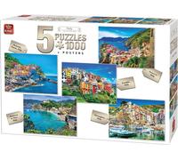 Lote de puzles Italia Collection 5 x 1000 piezas King International