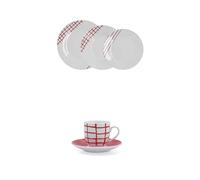 Lote de Quid Kansas Vajilla Porcelana Apto Microondas Apilable + Quid Kansas Set 6 Tazas Con Plato Porcelana Apto Microondas