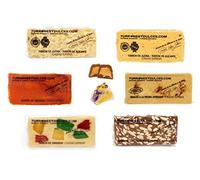 Lote de Turrones Jijonenco artesanos (+1 Regalo de Mazapán). 2 KG - Turrones Fabián - Pack de Turrón (6 x 300 G + 1 x 150 G + 1 Regalo) - Contiene los Turrones más vendidos de Fabián. Formado por 6 barras o tabletas, Bombones rellenos de Turrón, Mazapán - Elaborado y Enviado desde Jijona, Alicante.