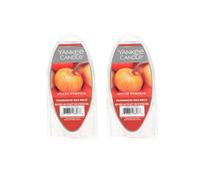 Lote de velas yankees de 2 fragmentos de calabaza con fragancia de cera con fragancia