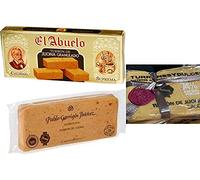 Lote Degustación de Turrón Jijona Gourmet - 3 Tabletas de 300 gramos - Turrones El Abuelo y Turrones Pablo Garrigós