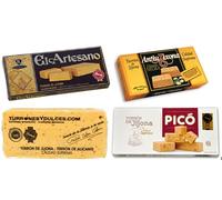 Lote Degustación Turrones Jijona (blando) - 4 Tabletas artesanales de Marcas reconocidas con Denominación de Origen (Lote de 900g)