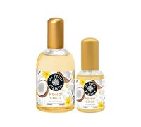 Lote Eau de Toilette Monoï Coco, 110ml y 30ml, perfume mujer solar y envolvente, cofre regalo, Fabricado en Francia