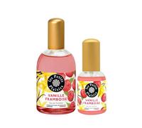 Lote Eau de Toilette Vainilla Frambuesa, 110ml y 30ml, perfume mujer afrutado y goloso, cofre regalo, fabricado en Francia