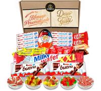 Lote envuelto para Regalo con Kinder Joy Stranger Things +25 Chocolates Kinder y 450 grs de Chuches sin Gluten. Con Tarjeta Dedicada Personalizada, Kinder Bueno, Toblerone, Kit Kat (TOP KINDER)
