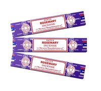 Lote Incienso Aromático x 3 Satya Incienso Romero, Incienso Natural Aromaterapia, Varitas de Incienso, 3 Cajas de 15 grs.