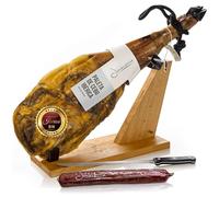 Lote Jamon Iberico De Cebo 4-4.5 Kg Con Jamonero, Cuchillo & Chorizo Iberico - Paletilla De Jamon Iberico Ideal Para Regalo Gourmet, Celebraciones, Degustacion - Paleta Iberica De Cebo - Jamón Ibérico