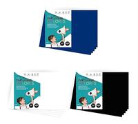 Lote m-office: Cartulina A4 Colores Intensos 180g - 50 Hojas Azul Oscuro + 100 Hojas Blancas + 100 Hojas Negras - Ideal para Manualidades, Impresión, Proyectos Creativos, Oficina o Escuela