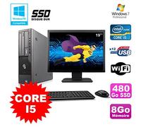 Lote PC Fujitsu Esprimo E700 E90+ SFF i5 3.1GHz 8gb 480Go SSD Grabador WiFi W7 +19