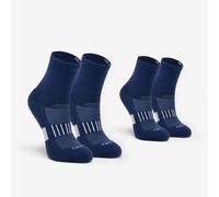 Lote x2 calcetines running confort niños - KIPRUN 500 Mid azul marino 29/31