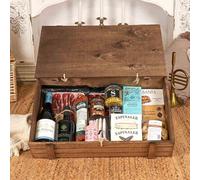 Lotes de Navidad Originales - Lote Gour 430-25 / con vino Viña Ardanza, ibéricos, foie gras, conservas premium, aceite virgen extra y dulces artesanos en caja de nogal