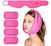 LotFancy Almohadillas Refrescantes para Muelas del Juicio, 4 Compresas Refrescantes, Alivio del Dolor de Mandíbula, Cara y Cabeza, Compresa Fría y Caliente para Articulación Temporomandibular (Rosa)