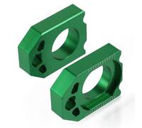 LOTFI Ajustador de Cadena de Bloque de Eje Verde for Bicicleta de Cross CNC, Apto for Kawasaki KX125 250 2003-08 KX250F KXF 250 04-16 KX450F KXF 450 06-16 KLX450R