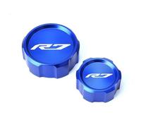 LOTFI Ajuste for Yamaha R7 2022 YZF R7 YZF-R7 2021-2022 accesorios de motocicleta cubierta de líquido de depósito de freno delantero y trasero (Size : FRBC Blue)