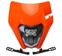 LOTFI Faro LED for motocicleta, linterna for cabeza compatible con KTM EXC EXCF SX SXF XC XCF XCW XCFW 530 450 350 300 250 150 125 (Size : A Orange)