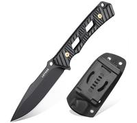 LOTHAR KA52 Cuchillos de Hoja Fija, Hoja de Acero D2, Mango de G10, Funda de Kydex, Cuchillo Bushcraft Para Los Amantes Del Aire Libre