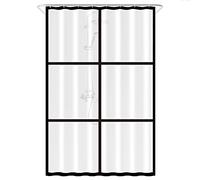 Loti Living Cortina de Ducha PEVA Mate Transparente 120x200 cm - Material PEVA - Impermeable, Ligero y Minimalista